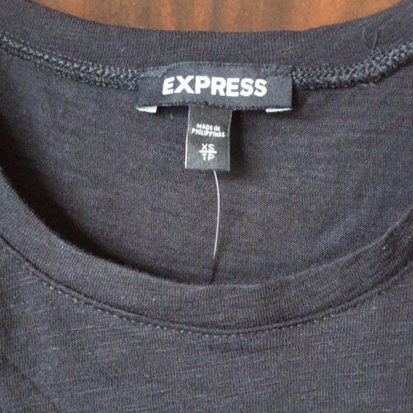 Express Black Ruffle Top - Picture 4 of 9